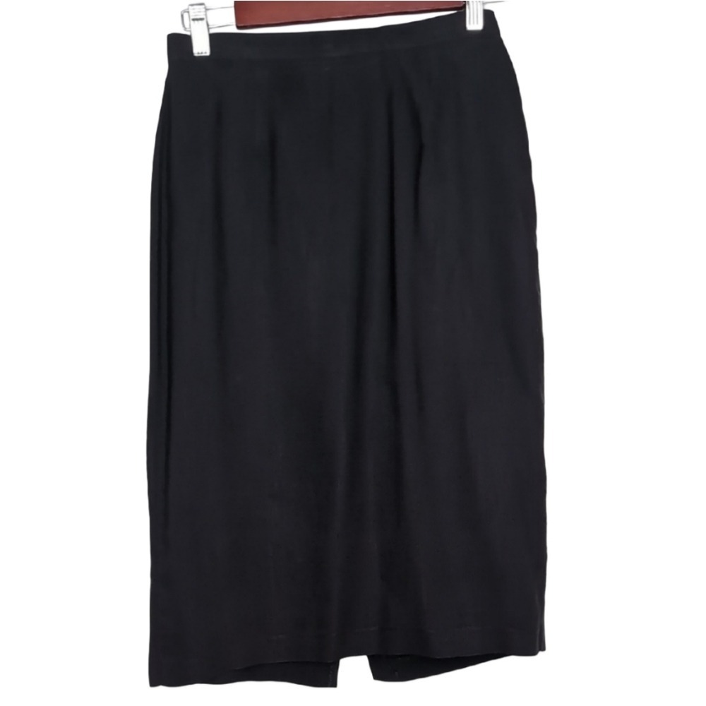 Vintage Emol Par Vicky Apperley‎ Women's Size 9 Black Midi Pencil Skirt